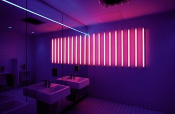 Photo bright bathroom